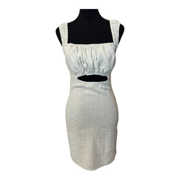 New ~ ASOS NORDSTROM ~ Ruched Bust Cut Out Mini Dress Size 4 FALL VIBES - Picture 4 of 8